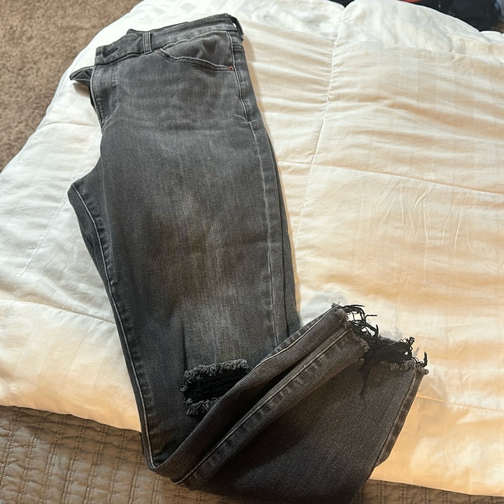 Express ripped skinny jeans